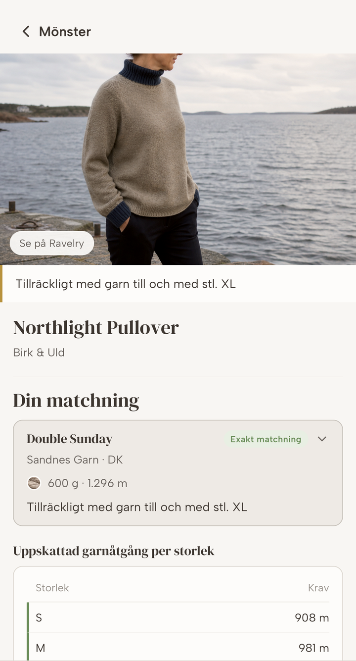 Se om garnet räcker, innan du lägger upp maskor